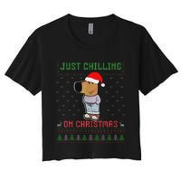 My New Character Is A Chill Guy Meme Funny Chill Guy Meme Women's Crop Top Tee