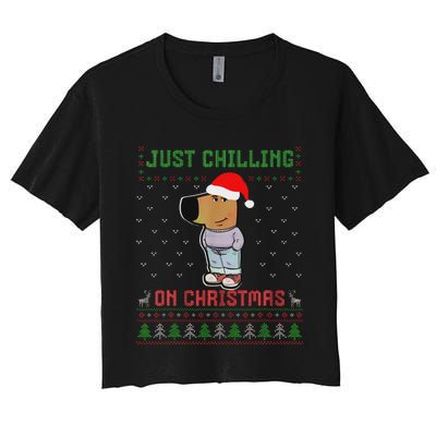 My New Character Is A Chill Guy Meme Funny Chill Guy Meme Women's Crop Top Tee