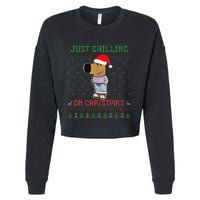 My New Character Is A Chill Guy Meme Funny Chill Guy Meme Cropped Pullover Crew