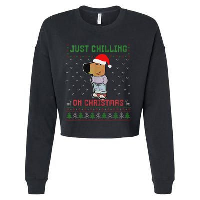 My New Character Is A Chill Guy Meme Funny Chill Guy Meme Cropped Pullover Crew