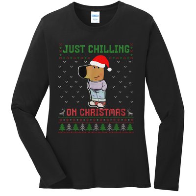 My New Character Is A Chill Guy Meme Funny Chill Guy Meme Ladies Long Sleeve Shirt