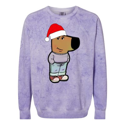 My New Character Is A Chill Guy Funny Christmas Dog Meme Colorblast Crewneck Sweatshirt