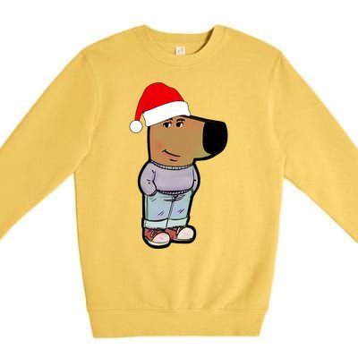 My New Character Is A Chill Guy Funny Christmas Dog Meme Premium Crewneck Sweatshirt