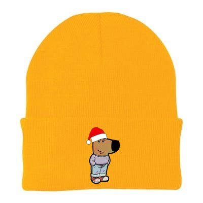 My New Character Is A Chill Guy Funny Christmas Dog Meme Knit Cap Winter Beanie