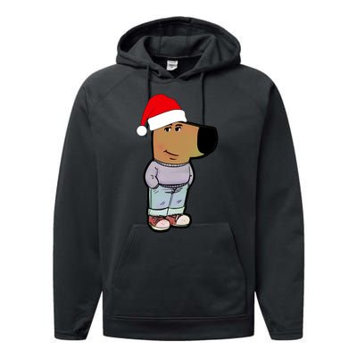 My New Character Is A Chill Guy Funny Christmas Dog Meme Performance Fleece Hoodie