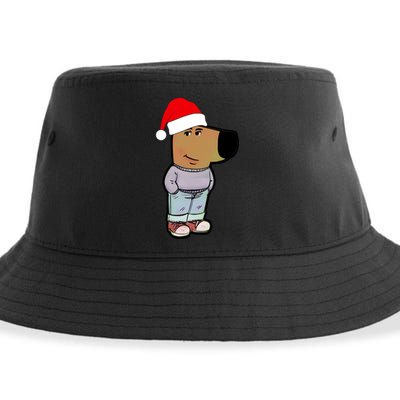 My New Character Is A Chill Guy Funny Christmas Dog Meme Sustainable Bucket Hat