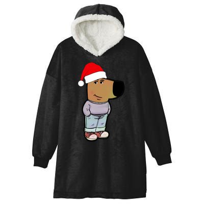 My New Character Is A Chill Guy Funny Christmas Dog Meme Hooded Wearable Blanket