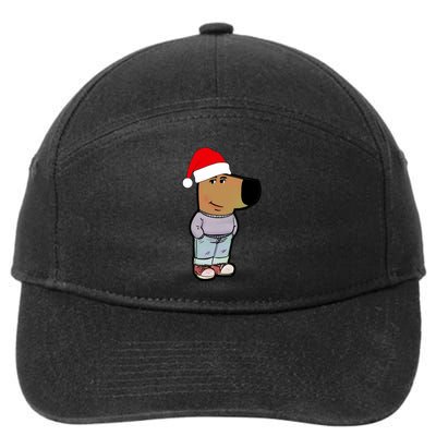 My New Character Is A Chill Guy Funny Christmas Dog Meme 7-Panel Snapback Hat