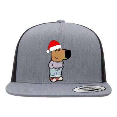 My New Character Is A Chill Guy Funny Christmas Dog Meme Flat Bill Trucker Hat