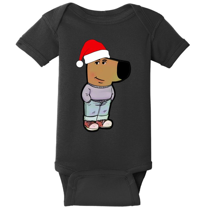 My New Character Is A Chill Guy Funny Christmas Dog Meme Baby Bodysuit