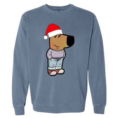 My New Character Is A Chill Guy Funny Christmas Dog Meme Garment-Dyed Sweatshirt