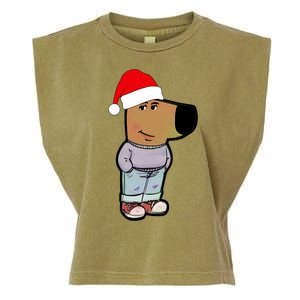 My New Character Is A Chill Guy Funny Christmas Dog Meme Garment-Dyed Women's Muscle Tee