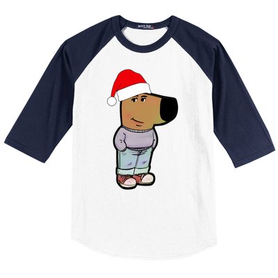 My New Character Is A Chill Guy Funny Christmas Dog Meme Baseball Sleeve Shirt