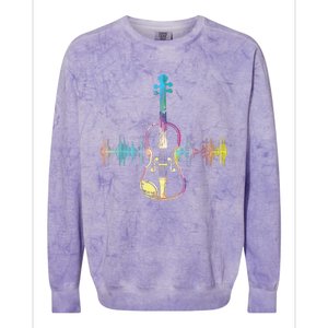 Music Notes Classical Musician Violin Player Gift Violin Colorblast Crewneck Sweatshirt