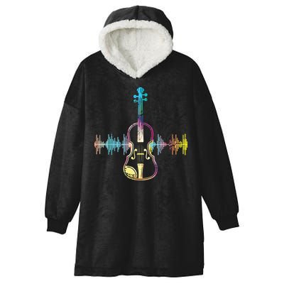 Music Notes Classical Musician Violin Player Gift Violin Hooded Wearable Blanket