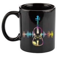 Music Notes Classical Musician Violin Player Gift Violin 11oz C Handle Ceramic Mug
