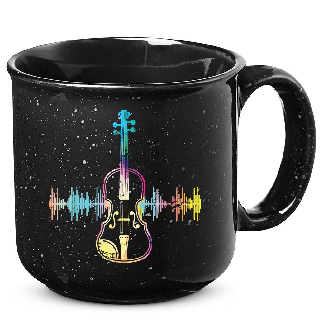 Music Notes Classical Musician Violin Player Gift Violin 15oz Campfire Ceramic Mug
