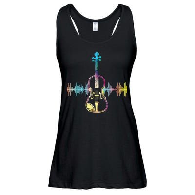 Music Notes Classical Musician Violin Player Gift Violin Ladies Essential Flowy Tank