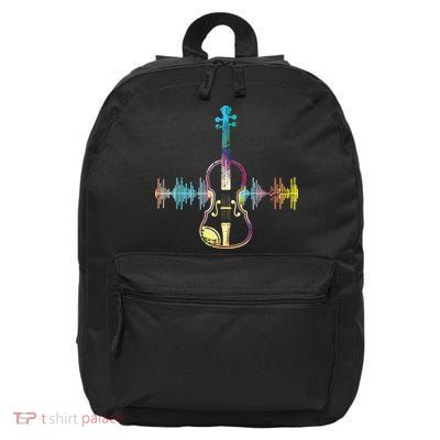 Music Notes Classical Musician Violin Player Gift Violin 16 in Basic Backpack