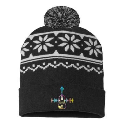 Music Notes Classical Musician Violin Player Gift Violin USA-Made Snowflake Beanie