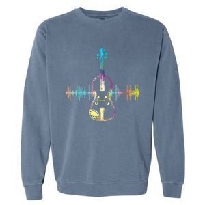 Music Notes Classical Musician Violin Player Gift Violin Garment-Dyed Sweatshirt