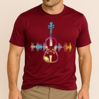 Music Notes Classical Musician Violin Player Gift Violin Cooling Performance Crew T-Shirt