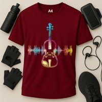 Music Notes Classical Musician Violin Player Gift Violin Cooling Performance Crew T-Shirt