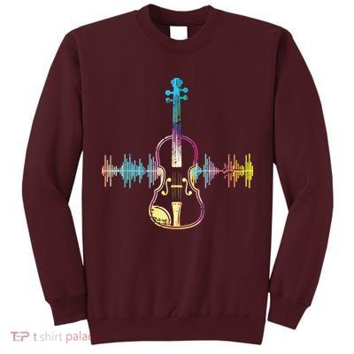 Music Notes Classical Musician Violin Player Gift Violin Tall Sweatshirt