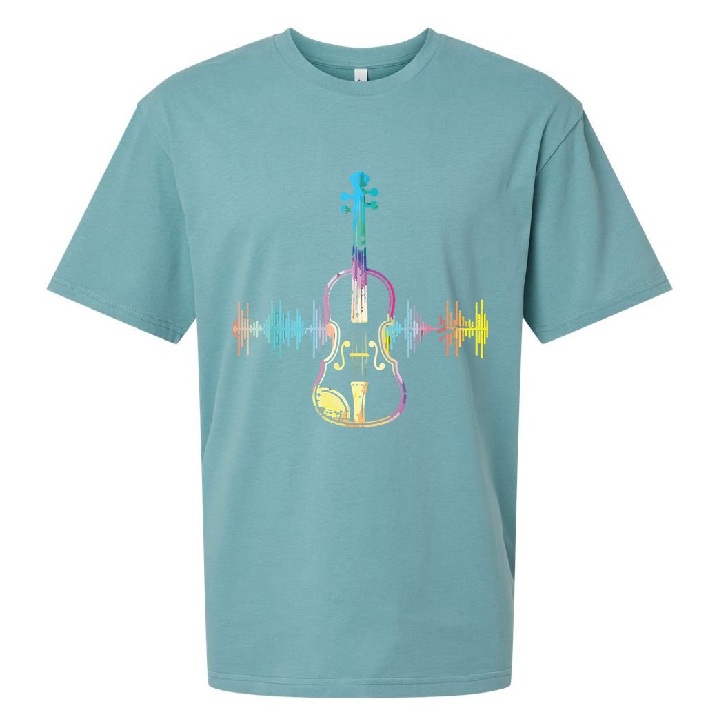 Music Notes Classical Musician Violin Player Gift Violin Sueded Cloud Jersey T-Shirt