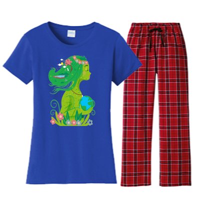 Mother Nature Conservation Earth Earth Day Druid Gift Meaningful Gift Women's Flannel Pajama Set