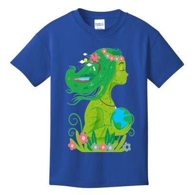 Mother Nature Conservation Earth Earth Day Druid Gift Meaningful Gift Kids T-Shirt