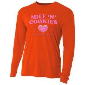 Milf ‘N’ Cookies Love Home Made Baked Fresh Keep You Coming Cooling Performance Long Sleeve Crew