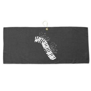 Music Notes Classical Music Instrument Piano Large Microfiber Waffle Golf Towel