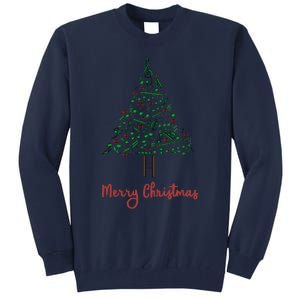 Musical Notes Christmas Tree Tall Sweatshirt