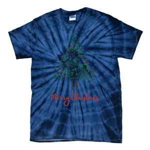 Musical Notes Christmas Tree Tie-Dye T-Shirt