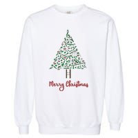 Musical Notes Christmas Tree Garment-Dyed Sweatshirt