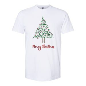 Musical Notes Christmas Tree Softstyle CVC T-Shirt