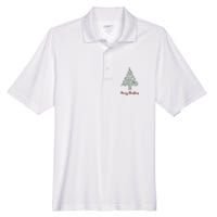 Musical Notes Christmas Tree Men's Origin Performance Pique Polo