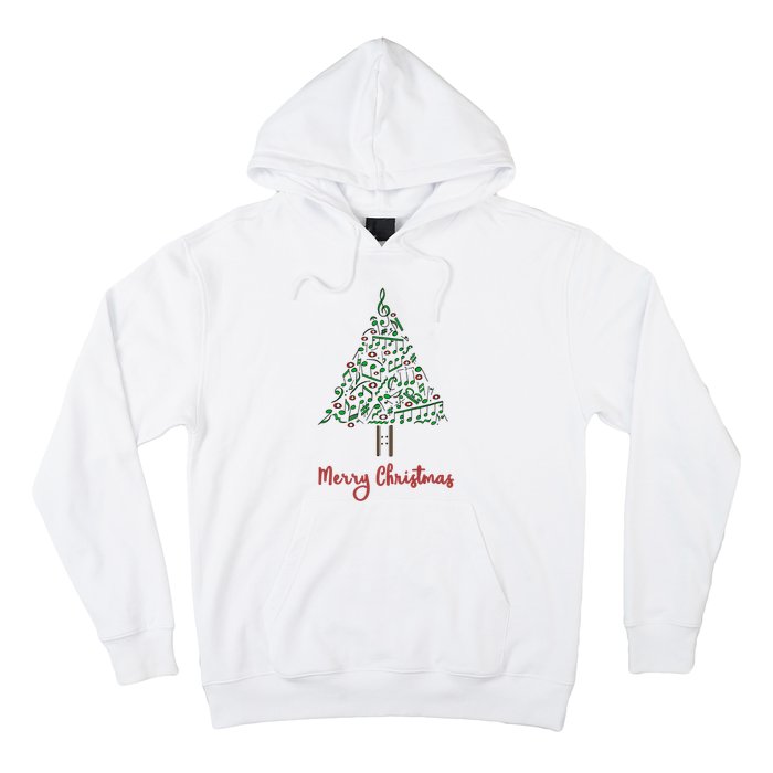 Musical Notes Christmas Tree Hoodie