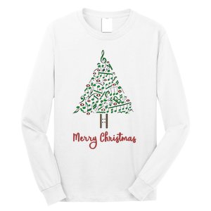 Musical Notes Christmas Tree Long Sleeve Shirt