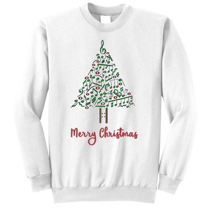 Musical Notes Christmas Tree Sweatshirt