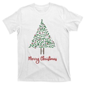 Musical Notes Christmas Tree T-Shirt