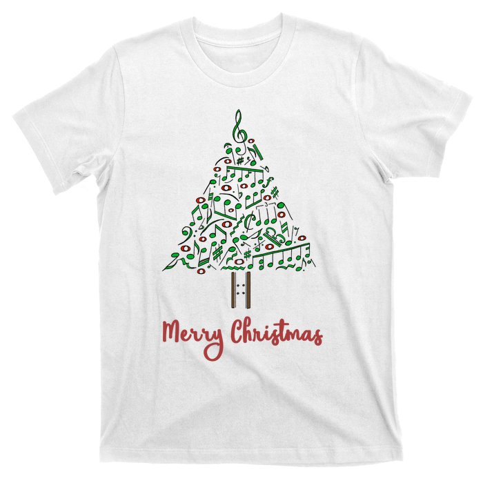 Musical Notes Christmas Tree T-Shirt