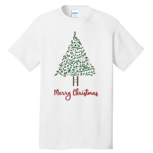 Musical Notes Christmas Tree Tall T-Shirt