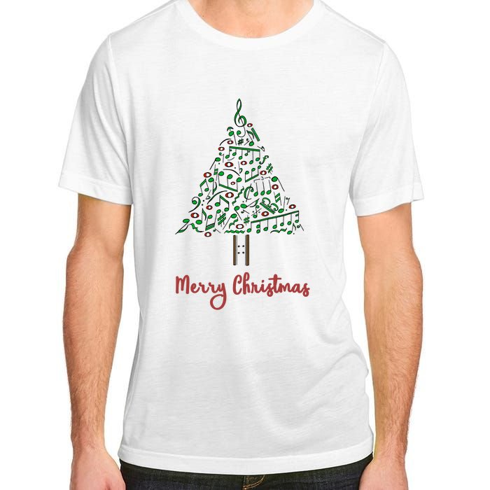 Musical Notes Christmas Tree Adult ChromaSoft Performance T-Shirt