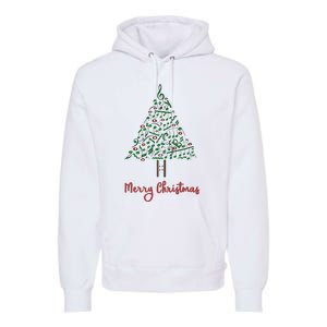 Musical Notes Christmas Tree Premium Hoodie