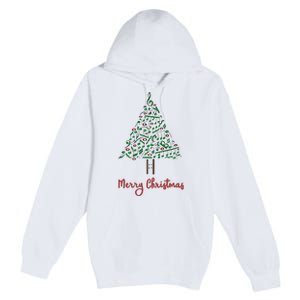 Musical Notes Christmas Tree Premium Pullover Hoodie