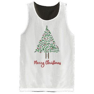 Musical Notes Christmas Tree Mesh Reversible Basketball Jersey Tank