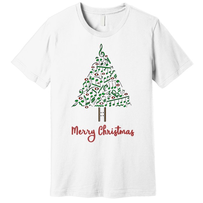 Musical Notes Christmas Tree Premium T-Shirt