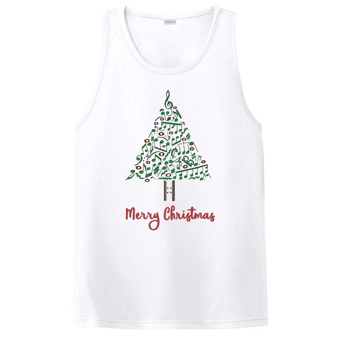 Musical Notes Christmas Tree PosiCharge Competitor Tank